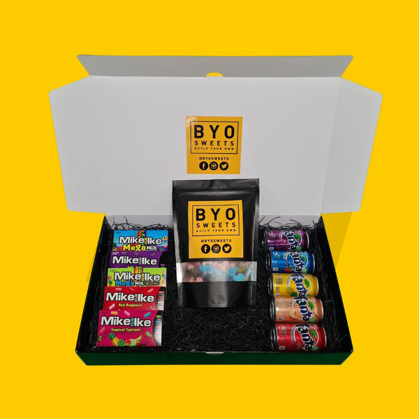 BYO VIP BOX 1 - Build Your Own Custom American Candy + Drinks +  Pick N Mix Sweets - The Perfect Gift Hamper for Any Occasion