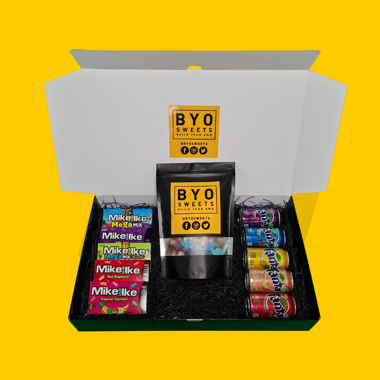 Set BYO VIP BOX 2 - American Candy +  American Drinks + Pick N Mix Sweets