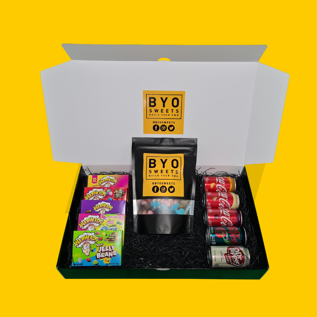 Set BYO VIP BOX 1 - American Candy +  American Drinks + Pick N Mix Sweets